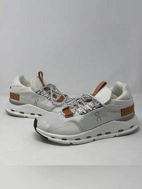On Cloudnova White Pearl Brown Men US 7 CloudTec Sneakers+ NEW REPLACED INSOLES